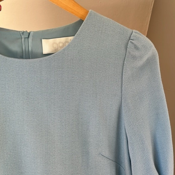 Goat London Gem Flounce Sleeve Wool Tunic Dress 6 Frost Blue NWOT - Picture 5 of 7